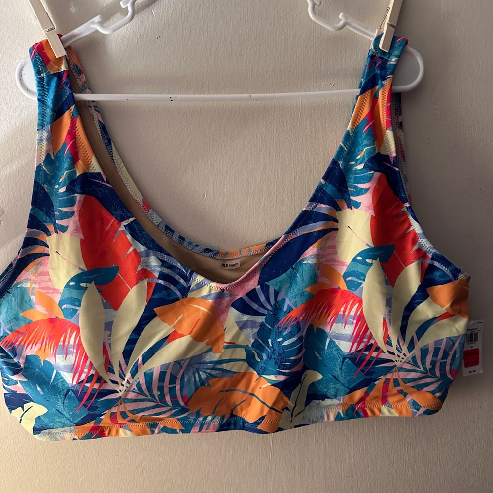 Old Navy Tropical Print Bikini Top - Multicolor